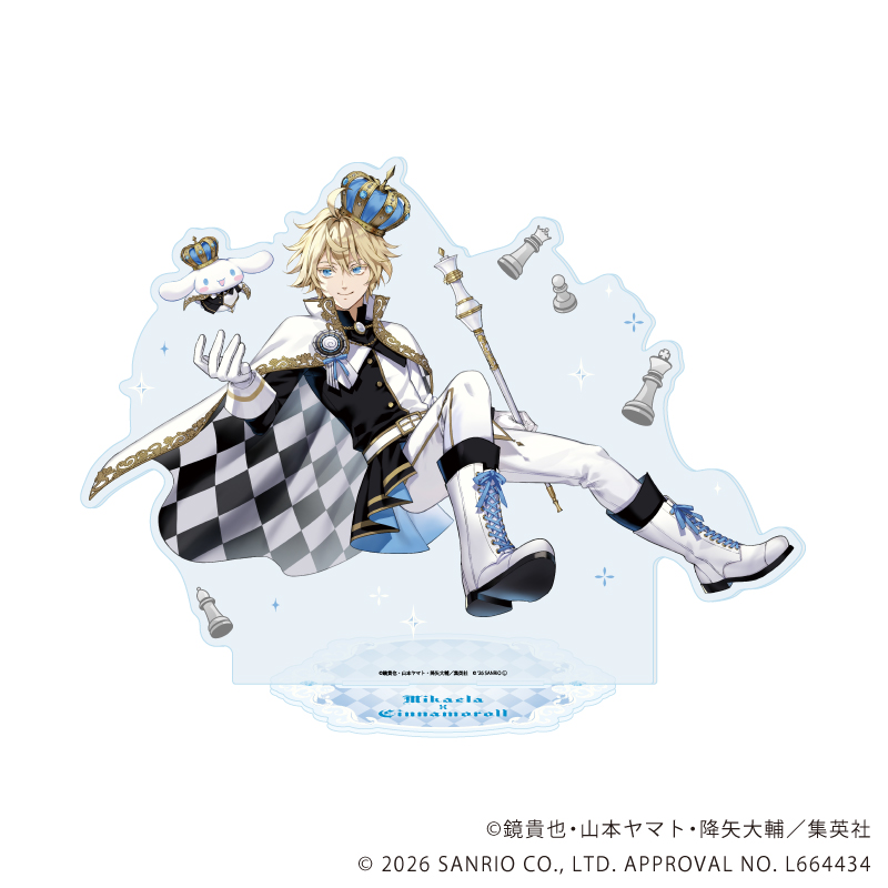 終わりのセラフ×サンリオキャラクターズ_BIGアクリルスタンド02/百夜ミカエラ×シナモロール(コラボイラスト)