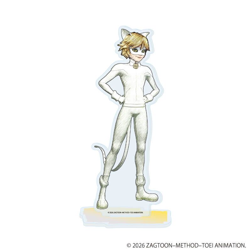 アクリルスタンド「ミラキュラス レディバグ&シャノワール」05/シャノワール(ウェディング)(グラフアートスケッチイラスト)