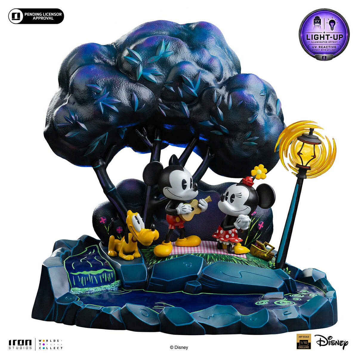 『ディズニー』 【アイアン・スタジオ スタチュー】 「デラックス・アートスケール」 1/10スケール ミッキー&ミニー&プルート (フィギュア)【クレジットカード決済限定】
