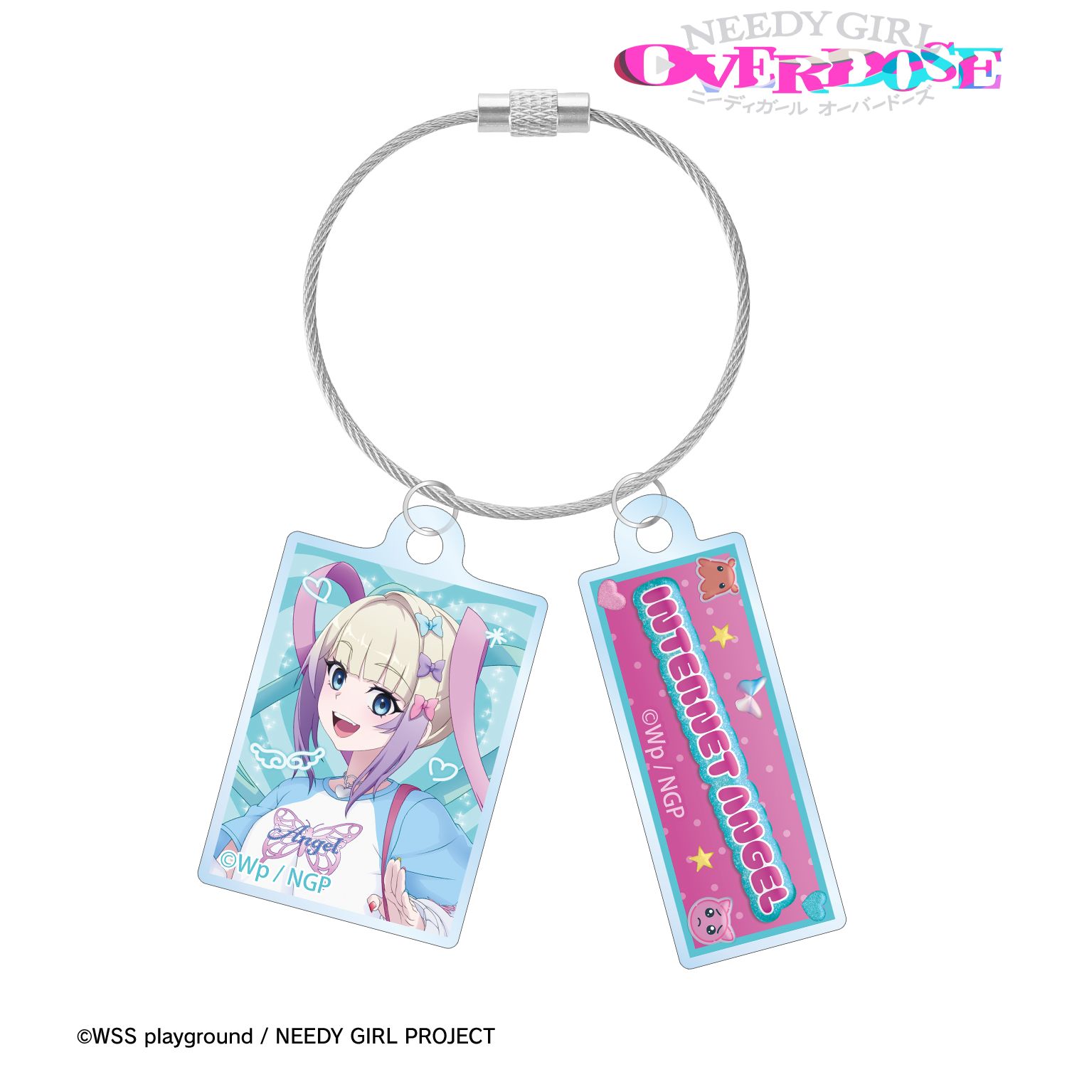 NEEDY GIRL OVERDOSE_描き下ろし 超てんちゃん Y2Kファッションver. 2連ワイヤーアクリルキーホルダー