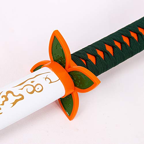 ASINKING 2022 新しい 鬼滅の刃 胡蝶しのぶ 刀 ABS 蟲柱 しのぶ 日輪刀 きめつのやいば こちょう しのぶ にちりんとう しのぶの刀 コスプレ かたな おもちゃ刀 丸形鞘 竹刃 鬼殺隊 木製 完成度高い 104cm 模造刀 模擬刀 剣 武器 (胡蝶しのぶ 刀)