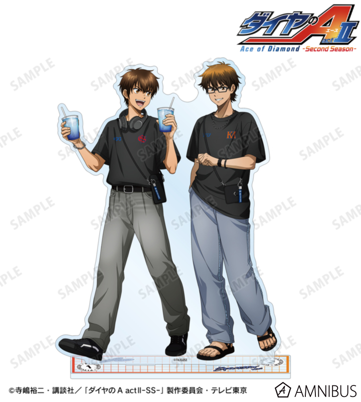 描き下ろし 沢村栄純&御幸一也 私服・野球観戦ver. BIGアクリルスタンド