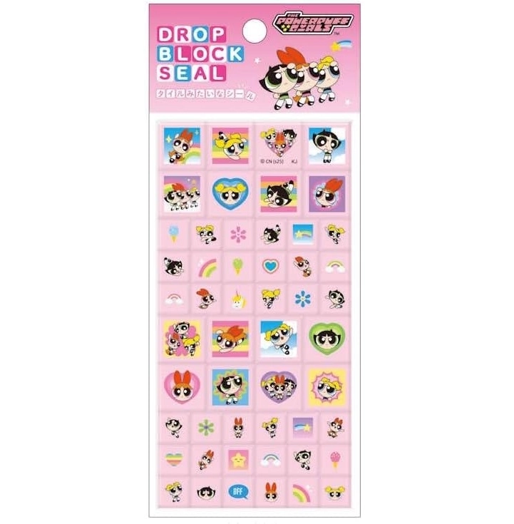 【在庫 】カミオジャパン パワーパフガールズ ピンク ドロップブロックシール 【発送まで1週間程度かかる場合がございます】