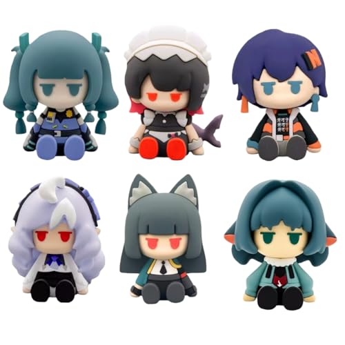 YIYANYU(イヤニュー)ゼンレスゾーンゼロ グッズ ミニフィギュア ペタドール エレン・ジョー 星見雅 リン 小物 可愛い コレクション 記念品 PVC&ABS製 塗装済み完成品 約7CM 贈り物 ギフト 誕生日 クリスマス 観賞用 卓上置物 非公式 (6点セット) [並行輸入品]