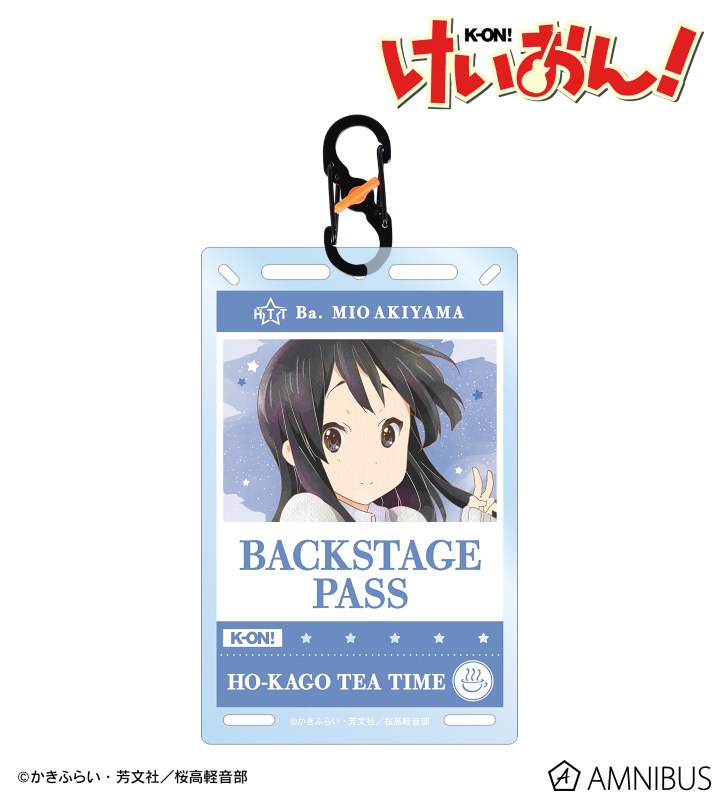 秋山 澪 Ani-Art aqua label バックステージパス風カラビナ付きカード型アクリルキーホルダー