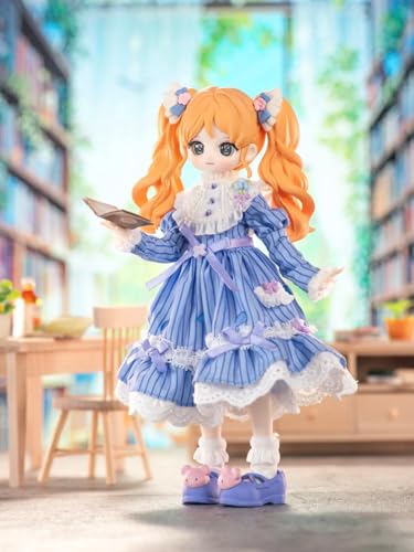 子犬のカラフルなワードローブ BJDブラインドドール シリーズ 高約16cm PVC&ABS素材 1/12 BJDスペシャルボディ 女の子のギフト 関節可動フィギュア 塗装済み プレゼントハンドモデルの装飾品(Blue)