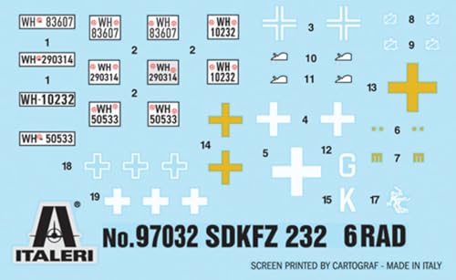 イタレリ 1/72 WW2 ドイツ Sd.Kfz.232 6輪装甲無線車 プラモデル IT97032 (軍用車両)
