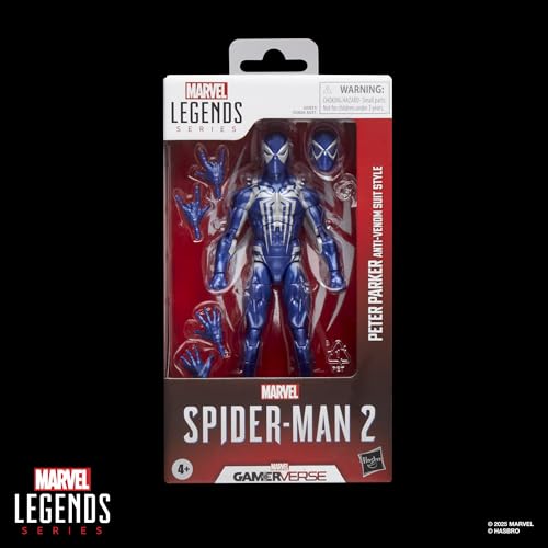ハズブロ(Hasbro)MARVEL マーベルレジェンドシリーズ ゲーマーバース ピーター・パーカー アンチヴェノムスーツスタイル、『スパイダーマン 2』 のビデオゲームを再現したコレクション用の 15 cm のアクションフィギュア G0837 正規品