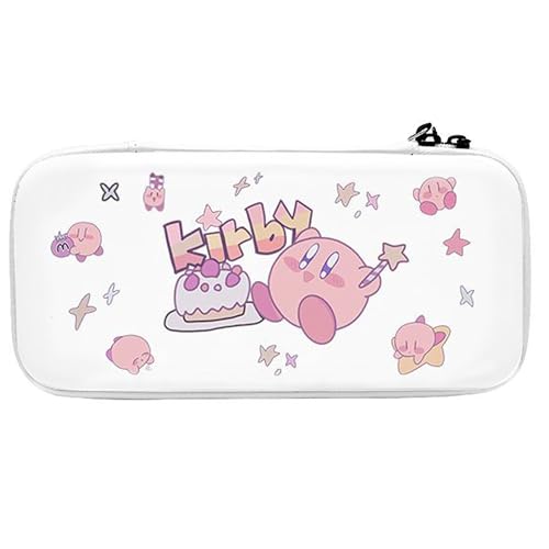 [SENDENG] カービィ 収納ケース for Switch 2 ゲーム機保護カバー ドーディング収納バッグ防塵ベース 大容量 耐衝撃 持ち運び便利 外出/旅行用 ポーチ コンパクト 軽量 (A)