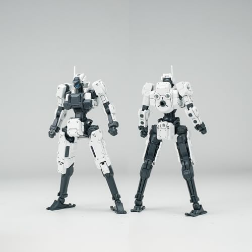 「HAORAYU」酋長大陸 1/18 新型鋒狼 2IN1 プラモデル ロボット 可動 組立 モデル 白