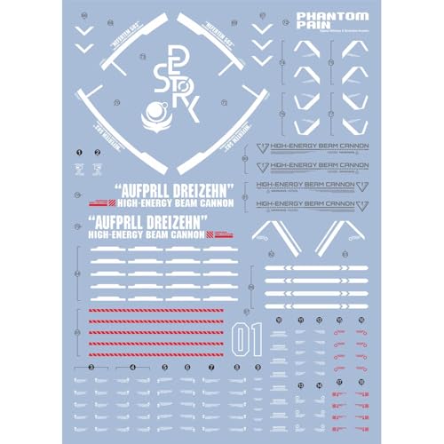 (HG 1/144 デストロイガンダム用) HG RG MG PG RE HiRM ロボット プラモデル用水転写式デカール [並行輸入品]