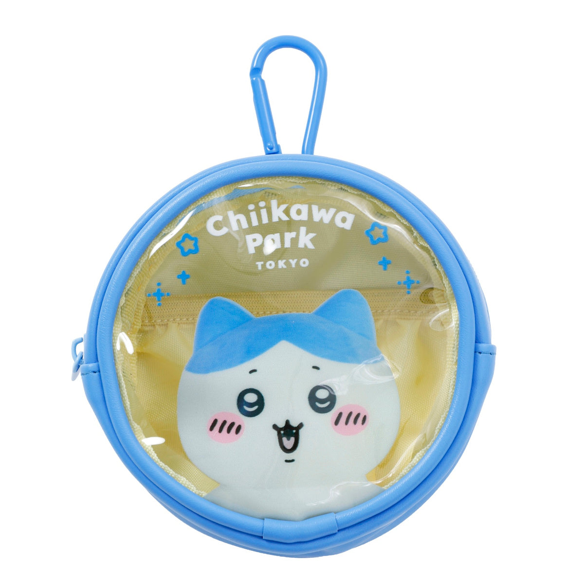 ちいかわ ちいかわパーク カラビナ付きポーチ スペシャルフォト ハチワレ ブルー