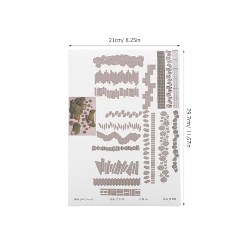 BESTOYARD ミニチュア3Dレンガステッカー5枚セット フェイク3Dフロアボードと造園舗装タイル ドールハウス 妖精の庭DIY砂トレイ模型用