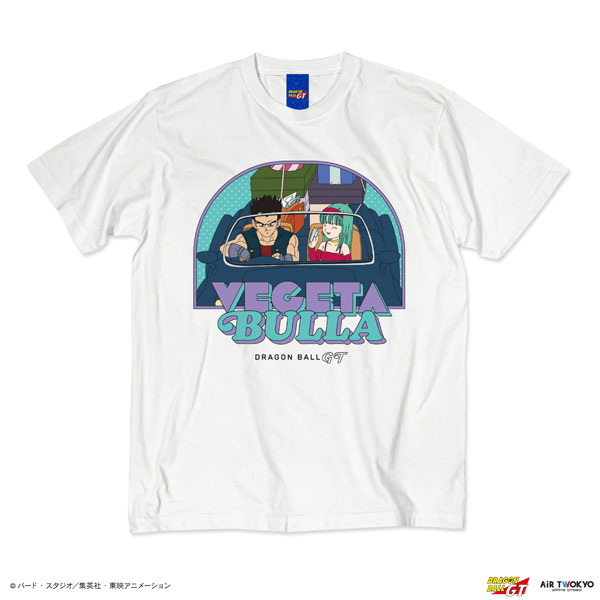 TVアニメ『DRAGON BALL GT』シーンイラストTシャツ 2(ベジータ・ブラ)フェードホワイトS
