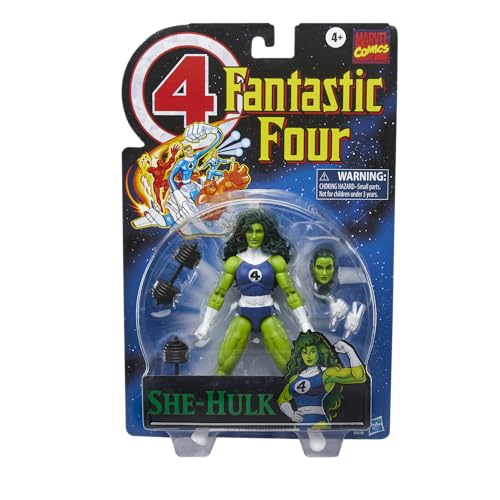 ハズブロ(Hasbro)MARVEL マーベルコミックス シー・ハルク レトロ ブリスターパッケージ ファンタスティック・フォー コミックスを再現した コレクション用6インチサイズ アクションフィギュア G0630 正規品