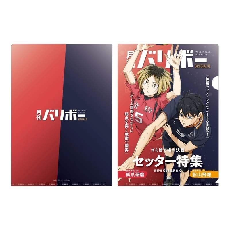 【予約2026年01月】ハイキュー！！ A4クリアファイル 月刊バリボー第2弾 影山飛雄・孤爪研磨 東宝