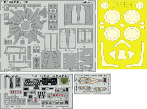 エデュアルド 1/48 ビッグエドシリーズ リパブリック P-47N サンダーボルト パーツセット (ミニアート用) プラモデル用パーツ EDUBIG49473 (航空機)