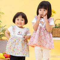 お花総柄ドッキングチュニック