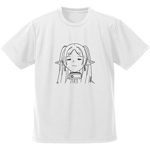 葬送のフリーレン フリーレン フェイス ドライTシャツ/WHITE-XL