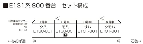 カトー (KATO) E131系800番台 仙石線 4両セット 鉄道模型 電車 10-1948