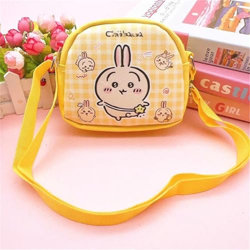 [LNDLWXK] ちいかわ 周辺 斜めかけバッグ ショルダーバッグ 財布 収納バッグ ハチワレ うさぎ 化粧ポーチ ウォレット 柔らかい 子供 学生 男女兼用 萌えグッズ 軽量 通勤 通学 (A) [並行輸入品]