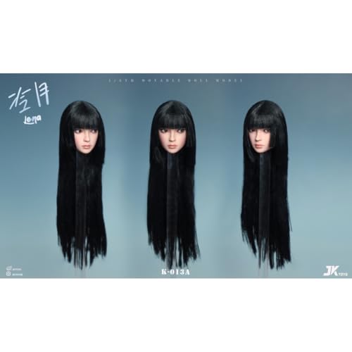 HiPlay JKTOYS 1/6 アジア美女ヘッド 冷月 可動眼 K-013A ドール用 頭 塗装済み