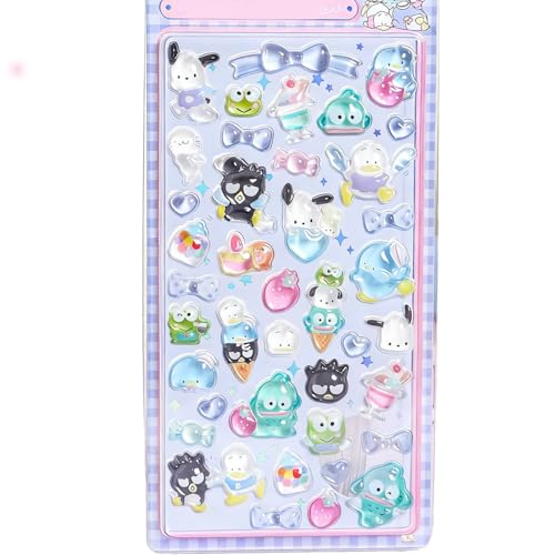 3dシール 可愛いシールハンギョドン 2枚セット サンリオキャラクターズ グッズ ボンボシール ミニ はぴだんぶい携帯電話飾り用 DIY用 手帳用 貼り付け可能 手芸用品大容量 スマホケース 手帳 diy 贈り物ごほうび (S2)