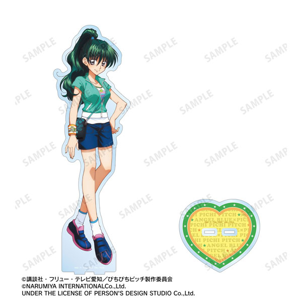 ぴちぴちピッチ_ANGEL BLUEコラボ 描き下ろし 洞院 リナ 特大アクリルスタンド ver.A