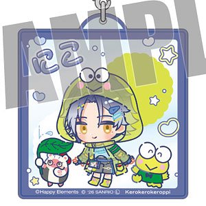 エリオスライジングヒーローズ×サンリオ おなまえアクリルキーホルダー 18.ニコ×けろけろけろっぴ なかよしポップコーデver.