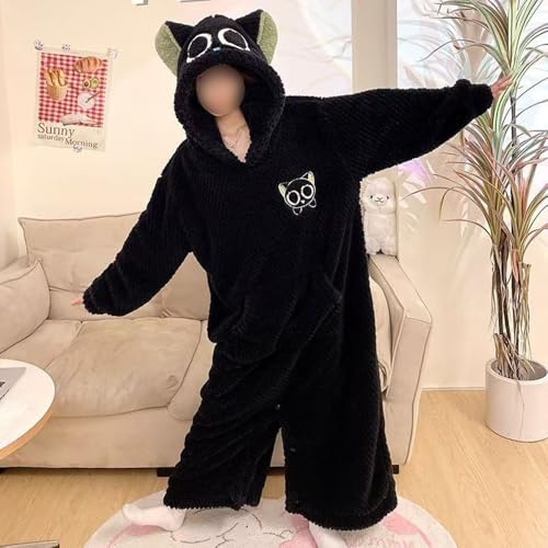 [Ycdta] シャオへイ パジャマ 着ぐるみ 可愛い ぬいぐるみ風 ルームウェア 羅小黒戦記 コスプレ小物 部屋着 萌えグッズ ふわふわ 秋冬用 レディース 女の子 プレゼント (XL) [並行輸入品]