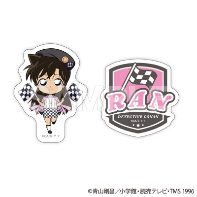 【グッズ-ステッカー】名探偵コナン ダイカットステッカー2枚セット チェッカーフラッグ① (毛利 蘭)【再販】