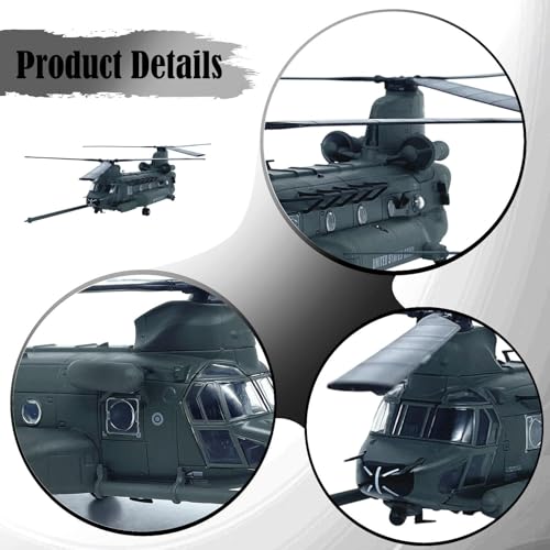 Dickly 1:72スケール MH-47G ヘリコプター模型 オーナメント お土産コレクション 模型飛行機 キャビネット 寝室用置物