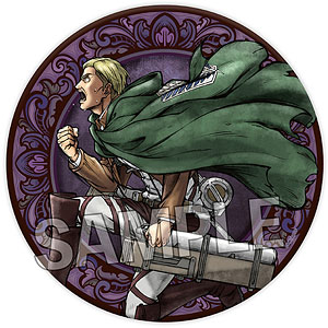 進撃の巨人 激高！！ギラギラ缶バッジ 大 エルヴィン