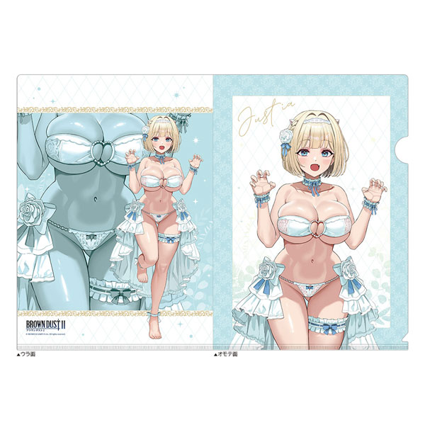 [ブラウンダスト2]描き下ろしクリアファイル(ユースティア/ウエディング水着)[カーテン魂]《１０月予約》