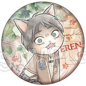 進撃の巨人 調査兵にゃん 缶バッジ エレン