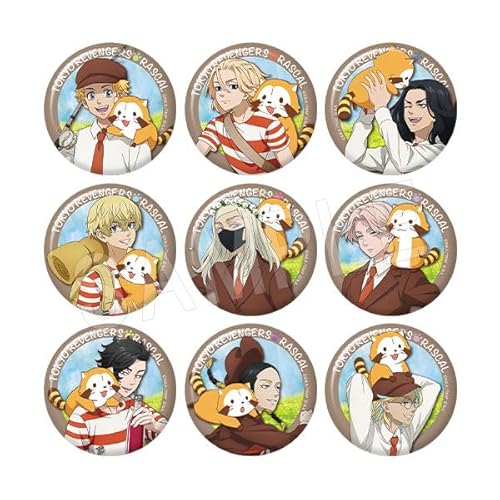 東京リベンジャーズ×ラスカル トレーディング缶バッジ ラスカルコラボ2ver. TypeA 9個入りセット