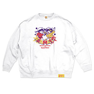 TVアニメ「らんま1/2」第2弾 ポップイラストスウェット 2(早乙女乱馬 ＆ 響良牙) ホワイト L
