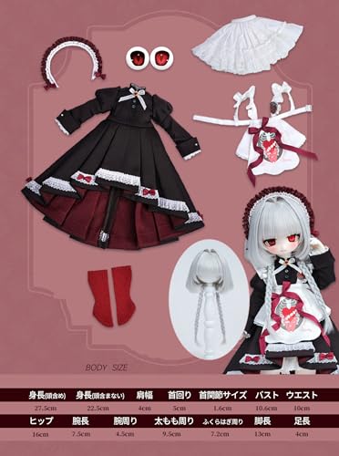 TinyFox 1/6 スケール 球体関節人形 女 マナーハウスの不思議な少女 ミスティコ BJDドール 可動 フィギュア 身長27.5CM 仮装 プリンセス風 可愛い PVC＆ABS製 [並行輸入品]