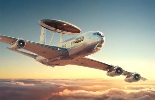 ローデン 1/144 アメリカ E-3 セントリー 早期警戒管制機 プラモデル RE14345 (飛行機)