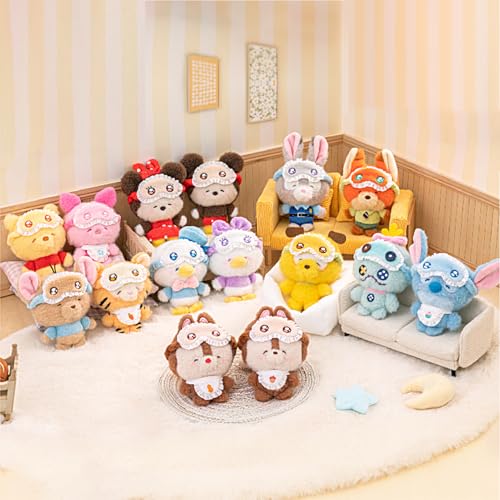 TOP TOY ディズニー(Disney) ミッキーファミリー「眠そう目」ぬいぐるみ シリーズ 【1ピース】 ガチャガチャ ブラインド ボックス フィギュア プラモデル プレミアム おもちゃ ズートピア スティッチ キャラクター 誕生日プレゼント