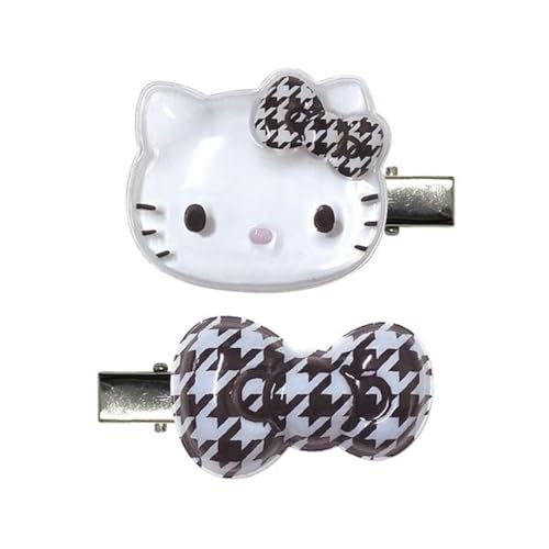 ケイカンパニー(K Company) ハローキティ ぷっくりったいヘアクリップ2P 千鳥格子 KT-PUC-TC H32×W47×D9mm