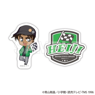 【グッズ-ステッカー】名探偵コナン ダイカットステッカー2枚セット チェッカーフラッグ② (服部 平次)【再販】