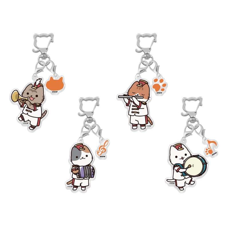 「9月上旬頃以降発送」うごく！ねこむかしばなし×TSUTAYA 2連キーホルダー コンプリートセット