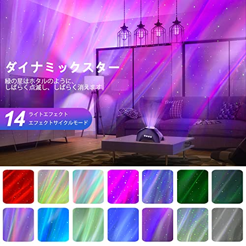 CIMELR プラネタリウム 家庭用 ギャラクシーライト スタープロジェクターライト 14種点灯モード リモコン付き星空投影ライト ホワイトノイズ タイマー機能付き Bluetooth/USBメモリに対応 音楽再生 音声制御 輝度/音量調整可 ベッドサイドランプ