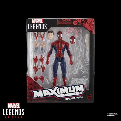 ハズブロ(Hasbro)MARVEL マーベルレジェンド マキシマムシリーズ スパイダーマン、デラックススパイダーマンコミック コレクション用 15 cm のアクションフィギュア、驚異的な可動部、素晴らしいアクセサリー G0594 正規品
