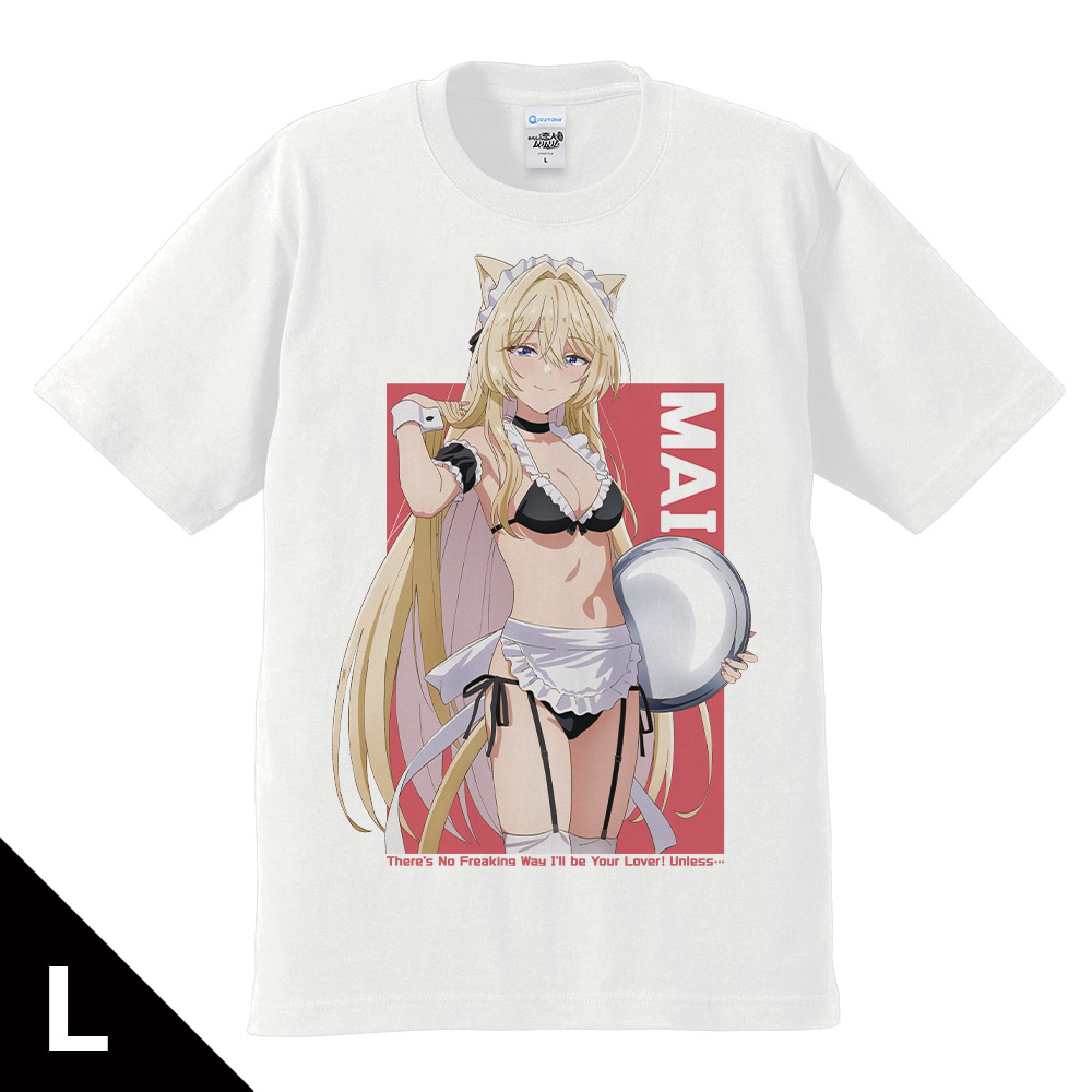 わたしが恋人になれるわけないじゃん、ムリムリ!（※ムリじゃなかった!?）_Lサイズ_Tシャツ 王塚 真唯 猫耳水着メイドver.【描き下ろし】