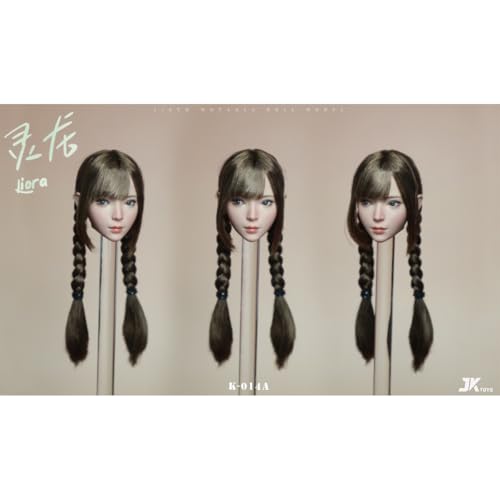 HiPlay JKTOYS 1/6 アジア女性ヘッド 霊龍 可動眼 K-014A ドール用 頭 塗装済み