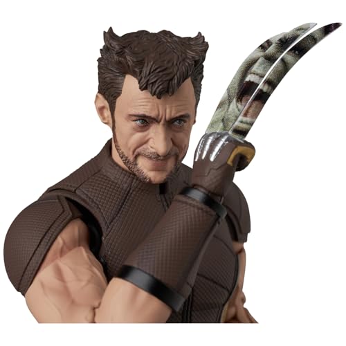 メディコム・トイ (MEDICOM TOY) MAFEX マフェックス No.297 WOLVERINE BROWN Ver. ウルヴァリン ブラウン バージョン (DEADPOOL & WOLVERINE) 全高約160mm ノンスケール 塗装済み アクションフィギュア
