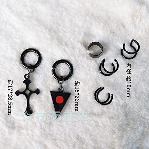 バーチャル YouTuber VTuber にじさんじ 葛葉 くずは イヤリング コスプレ 小物 キャラクター アクセサリー セット イヤークリップ 吸血鬼 ヴァンパイア風 変装 仮装 イベント パーティ グッズ (女体化サーニャ, つけ耳なし)