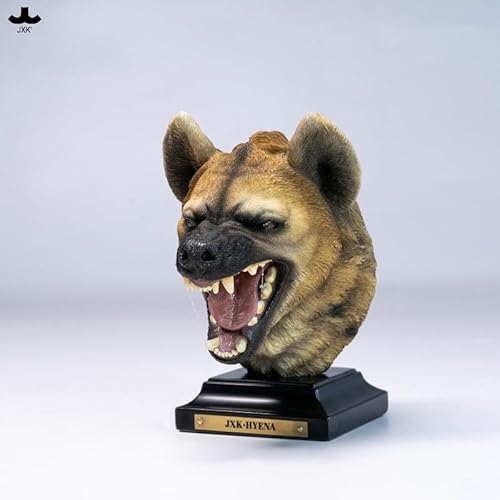 JXK ハイエナ 頭 頭部スカルプト 頭彫 可愛い 野生動物 リアル フィギュア 樹脂 プラモデルおもちゃ 模型 14.5cm級 オリジナル スタチュー 置物